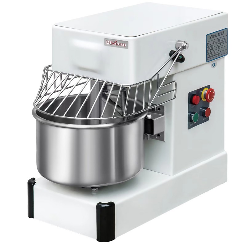 Pétrin à Spirale 10L sur Roues avec Cuve Inox et Sécurité Avancée Pétrin à Spirale 10L sur Roues avec Cuve Inox et Sécurité Avancée