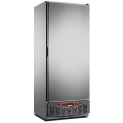 Congélateur Statique 525L Inox avec Porte Réversible et Régulation Électronique
