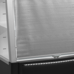 Vitrine réfrigérée ouverte basse en noir +5 à +8°C - 915 x 640 x 1540 mm - 289 / 242 L