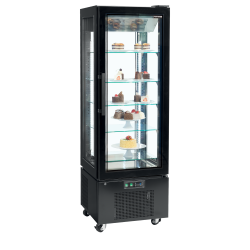 Armoire Vitrée Réfrigérée Verticale: Visibilité Optimale, Température +2 à +8°C, Dimensions 650x650x1950 mm, Capacité 364/248 L