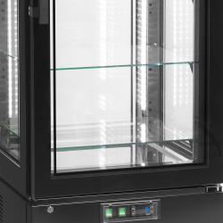 Armoire Vitrée Réfrigérée Verticale: Visibilité Optimale, Température +2 à +8°C, Dimensions 650x650x1950 mm, Capacité 364/248 L