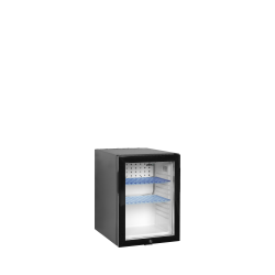 Minibar à Porte Vitrée: Présentation Produits 5-14°C, Compact 402x485x565 mm, Capacité 38/34 L