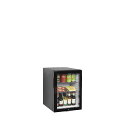 Minibar à Porte Vitrée: Présentation Produits 5-14°C, Compact 402x485x565 mm, Capacité 38/34 L