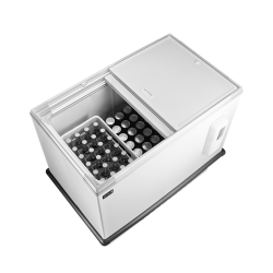 Spacious Chest Refrigerator with Sturdy Wheels, Temp +1 to +8°C, 250/226L Capacity, 1025x625x1000mm Dimensions