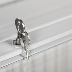 Congélateur Coffre Élégant avec Couvercles Coulissants Vitrés, Température -24 à -14°C, Capacité 130/115 L