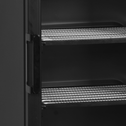 Black Negative Cold Display with Heated Glass Door & Light Box, -24 to -14°C, 595x640x1980mm, 300/270L