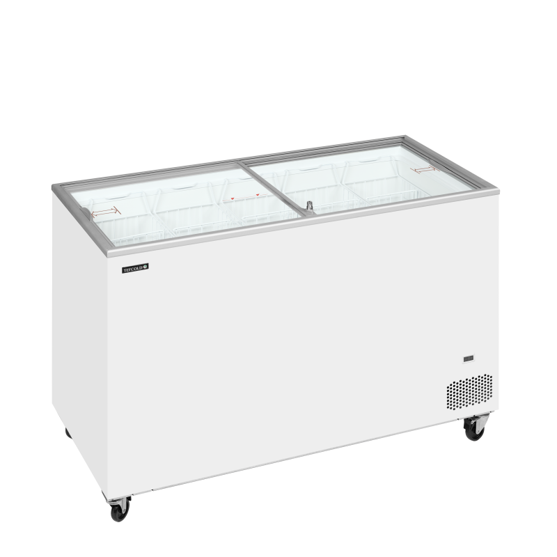 Congélateur Coffre Pro avec Couvercles Coulissants Vitrés, -24 à -14°C, 401/350 L, 1300x630x892 mm