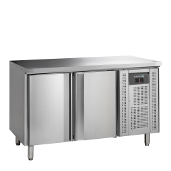 Comptoir Réfrigéré Inox GN1/1 avec Étagères, Température -2 à +8°C, 1360x700x860 mm, Capacité 238/190 L