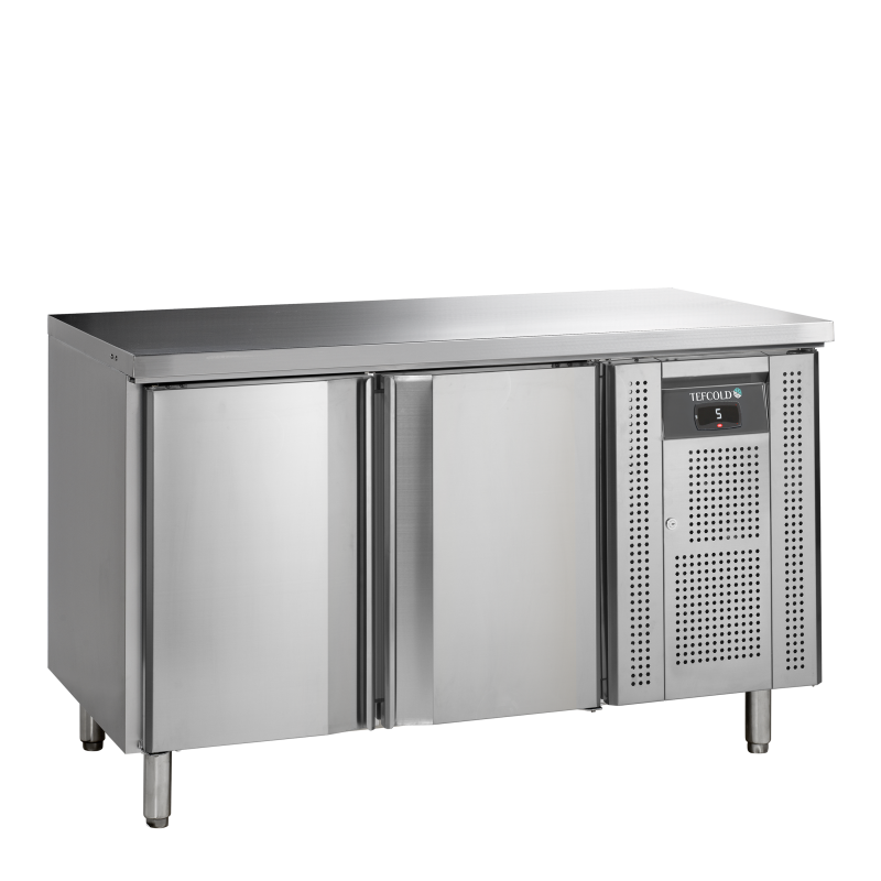 Comptoir Réfrigéré Inox GN1/1 avec Étagères, Température -2 à +8°C, 1360x700x860 mm, Capacité 238/190 L