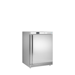 Réfrigérateur Sous-Comptoir Écoénergétique en Acier Inoxydable, Température -2 à +8°C, Capacité 129/119 L