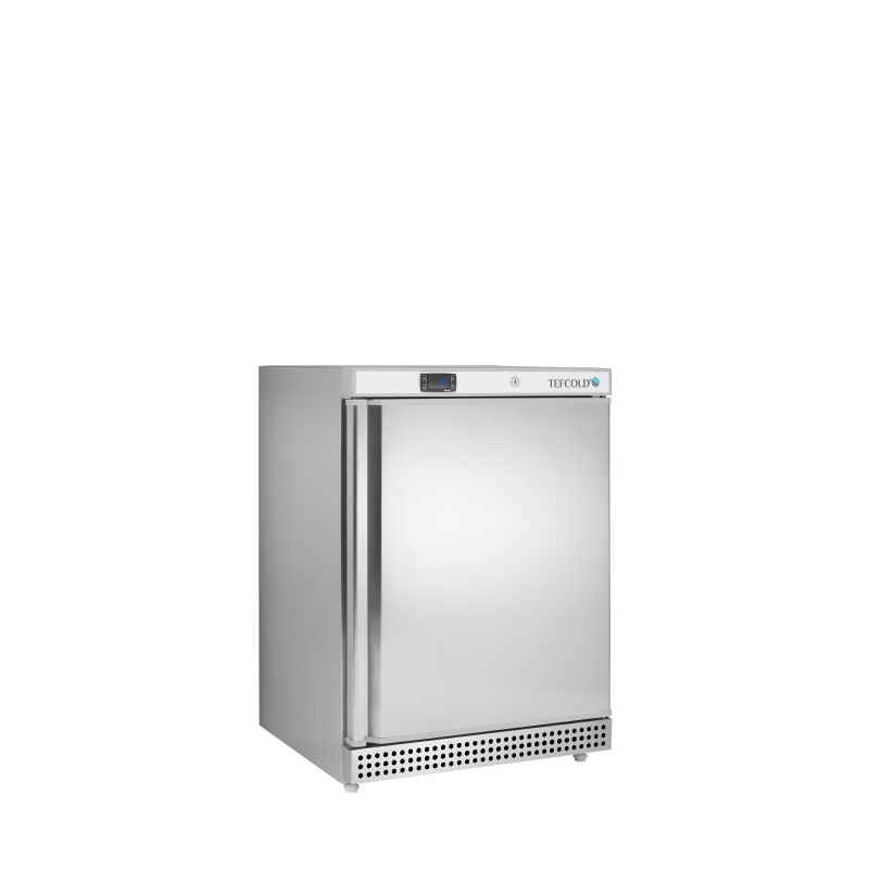 Réfrigérateur Sous-Comptoir Écoénergétique en Acier Inoxydable, Température -2 à +8°C, Capacité 129/119 L