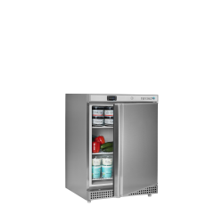 Réfrigérateur Sous-Comptoir Écoénergétique en Acier Inoxydable, Température -2 à +8°C, Capacité 129/119 L