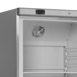 Réfrigérateur Sous-Comptoir Écoénergétique en Acier Inoxydable, Température -2 à +8°C, Capacité 129/119 L