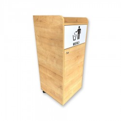 Poubelle snack en bois 100L