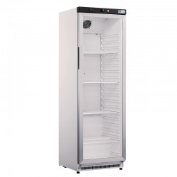 Armoire positive porte vitrée - 400 l - finition blanche