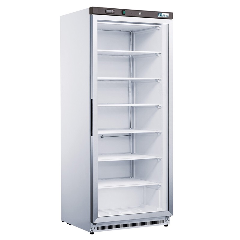 Armoire négative porte vitrée - 600 l - finition blanche