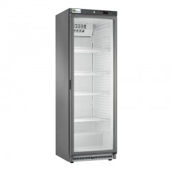 Armoire positive porte vitrée - 308 l - finition inox