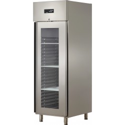 Armoire réfrigérée emboutie gn 2/1 - positive - 1 porte vitrée