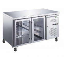 Table réfrigérée positive gn 1/1 - prof 700 - 2 portes vitrées