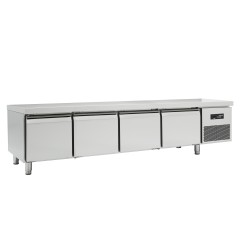 Soubassement réfrigéré positif - 4 portes - prof 700 mm