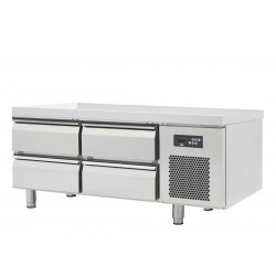 Soubassement réfrigéré positif - 4 tiroirs - prof 600 mm