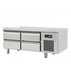Soubassement réfrigéré positif - 4 tiroirs - prof 700 mm