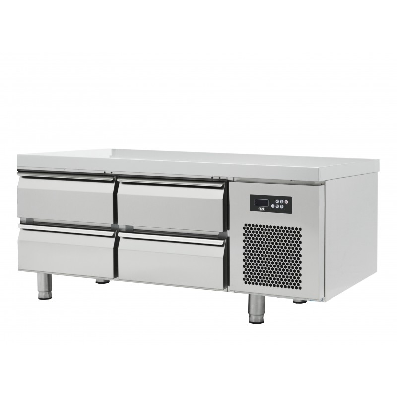 Soubassement réfrigéré positif - 4 tiroirs - prof 700 mm