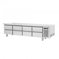 Soubassement réfrigéré positif - 8 tiroirs gn 1/1 - prof 700 mm