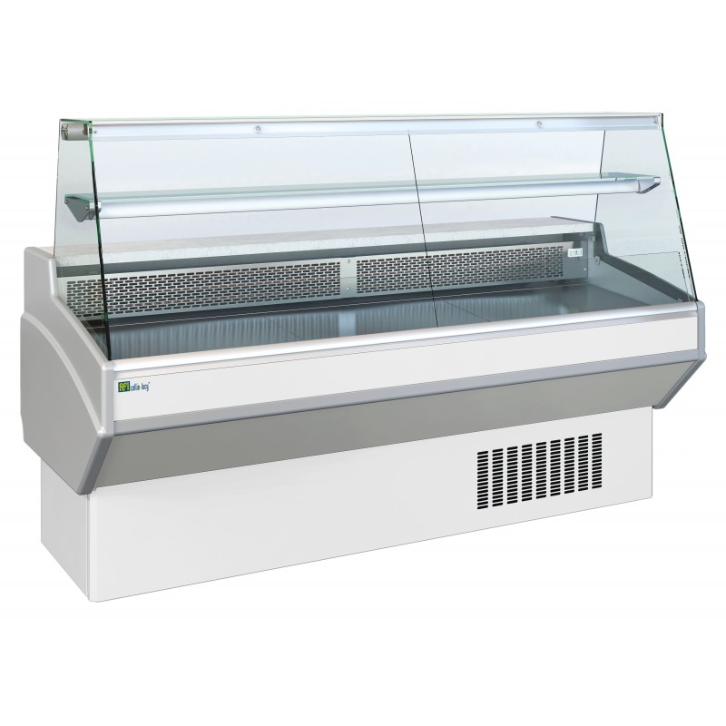 Comptoir d'exposition - vitrage droit - prof 820 mm - froid statique