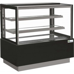 Vitrine pâtisserie - vitrage droit - 2 étagères - 280 l