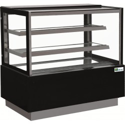 Vitrine pâtisserie - vitrage droit - 2 étagères - 480 l