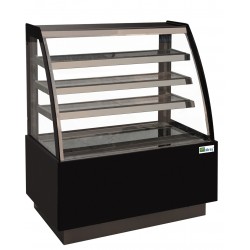 Vitrine pâtisserie - vitrage bombé - 3 étagères - 521 l