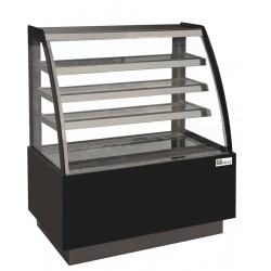 Vitrine pâtisserie - vitrage bombé - 3 étagères - 632 l