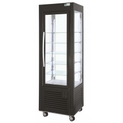 Vitrine 4 faces vitrées - froid négatif ventilé - 250 l