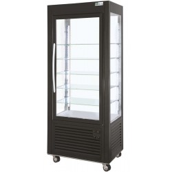 Vitrine 4 faces vitrées - froid négatif ventilé - 350 l