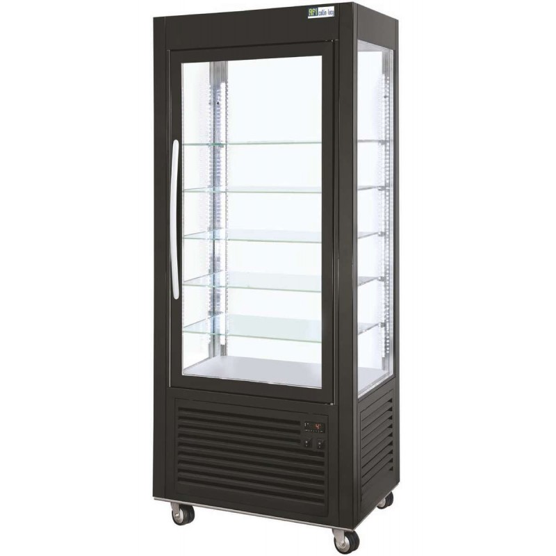 Vitrine 4 faces vitrées - froid négatif ventilé - 350 l