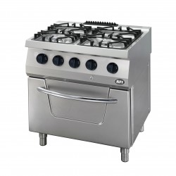 Fourneau gaz sur four gn 2/1 gaz - gamme 700