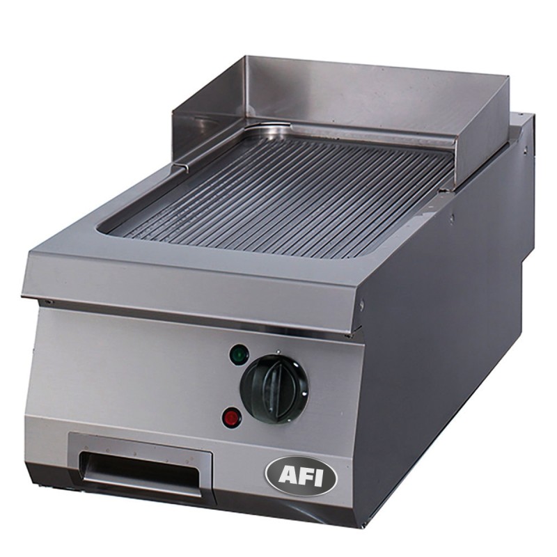 Plaque à snacker électrique - gamme 700 - simple nervurée - acier carbone