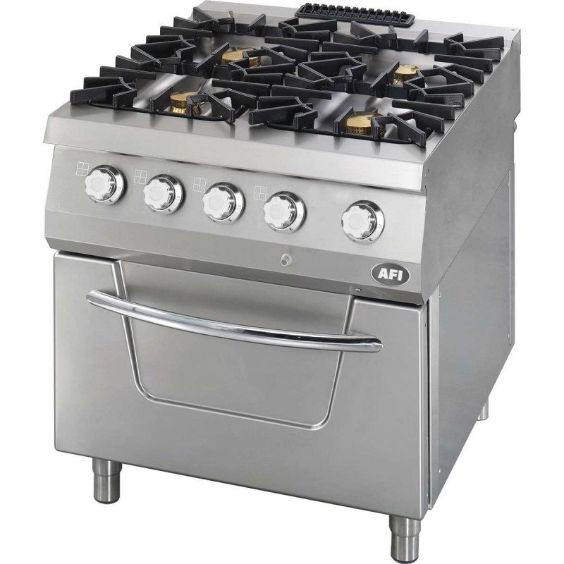 Fourneau gaz sur four gaz - gamme 900 - 4 feux