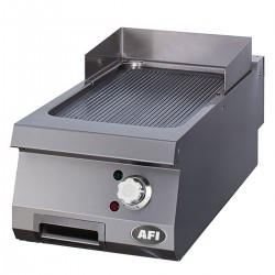 Plaque à snacker électrique - gamme 900 - simple nervurée - acier carbone