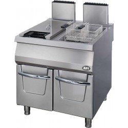 Friteuse sur coffre gaz - gamme 900 - 22 + 22 l
