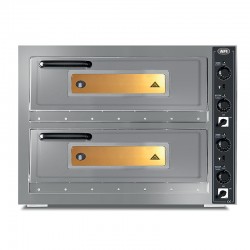 Four à pizza électrique - 2 chambres - 2 x 6 pizzas diamètre 300 mm