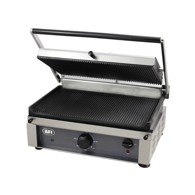 Grill paninis électrique - plaque simple rainurée Grill paninis électrique - plaque simple rainurée
