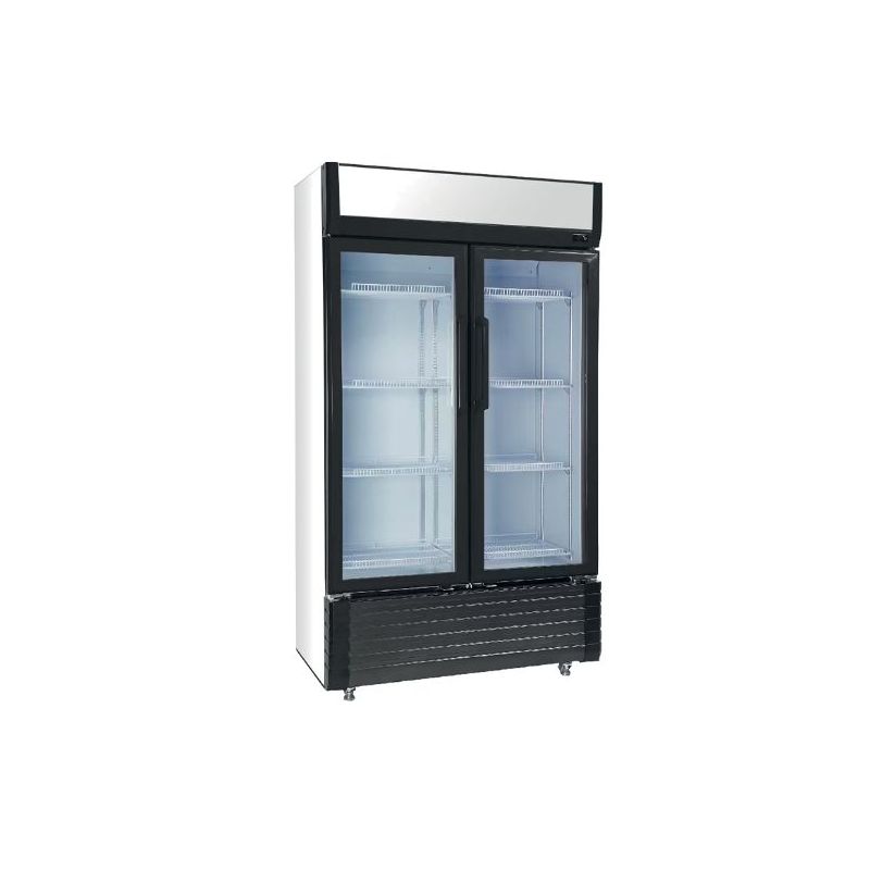 Refroidisseur de bouteilles et de canettes - 2 portes vitrées battantes