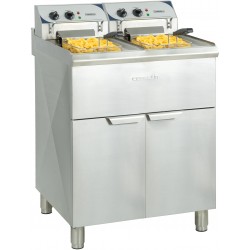 Friteuse électrique sur pieds 2 x 10 litres haut rendement