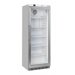 Armoire positive vitrée 400 L Inox