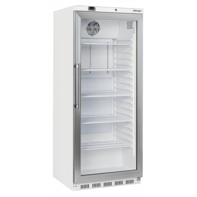 Armoire positive vitrée 600 L Blanche