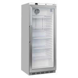 Armoire positive vitrée 600 L Inox