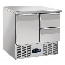 Saladette 2 tiroirs 1 porte GN 1/1