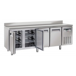 Table réfrigérée avec dosseret 4 portes